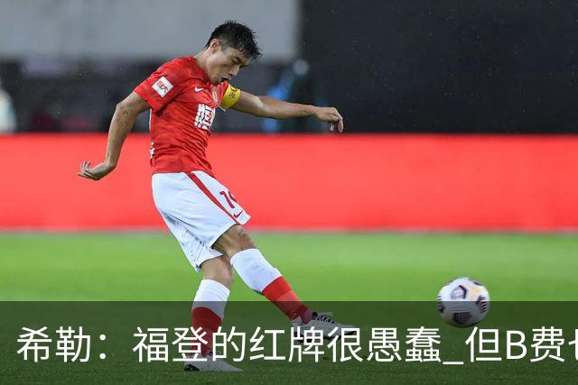 希勒：福登的红牌很愚蠢 但B费也应该被红牌罚下，如果罚就都得罚